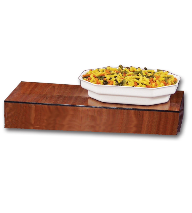 Classic Deli 1-Step Acrylic Wood Grain Riser 24"L x 10"W x 4"H